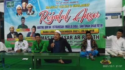 ANSOR JOGOROTO HIDUPKAN TRADISI NU DAN PEDULI ANAK YATIM MELALUI RUTINAN REBO LEGI