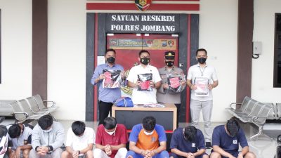 Polisi Ringkus 7 Jagoan Pengeroyokan di Alun-alun Jombang