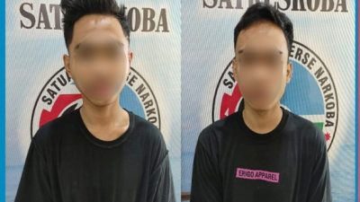 dua remaja pengedar narkoba sa'at di ringkus polisi
