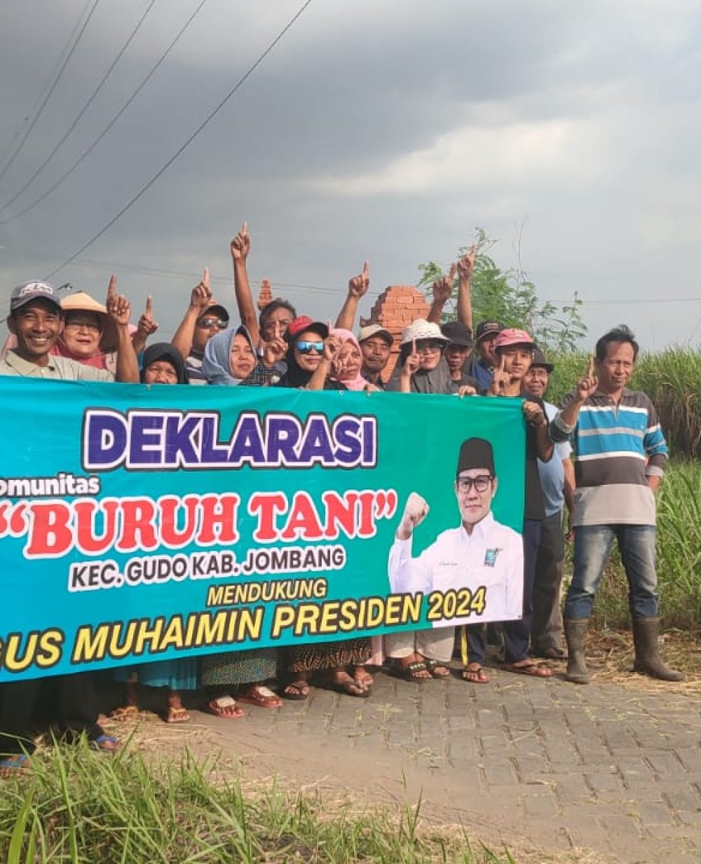 Deklarasi Gus Muhaimin Presiden oleh Komunitas buruh Tani Jombang di Gudo.