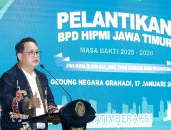 Saksikan Pelantikan BPD HIPMI Jatim 2025-2028, Pj. Gubernur Adhy Pesankan Semangat Agent of Change Ekosistem Perekonomian