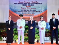 Hadiri Sertjab Wali Kota dan Wakil Wali Kota Probolinggo, Gubernur Khofifah Ajak Terapkan Innovative Financing Melalui Berbagai Potensi Lokal