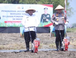 Bupati Jombang dan Wakapolri Tanam Jagung Bersama Santri