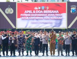 Pimpin Apel dan Doa Bersama Untuk Kamtibmas Kondusif, Gubernur Khofifah Tegaskan Komitmen Jatim Aman dan Damai