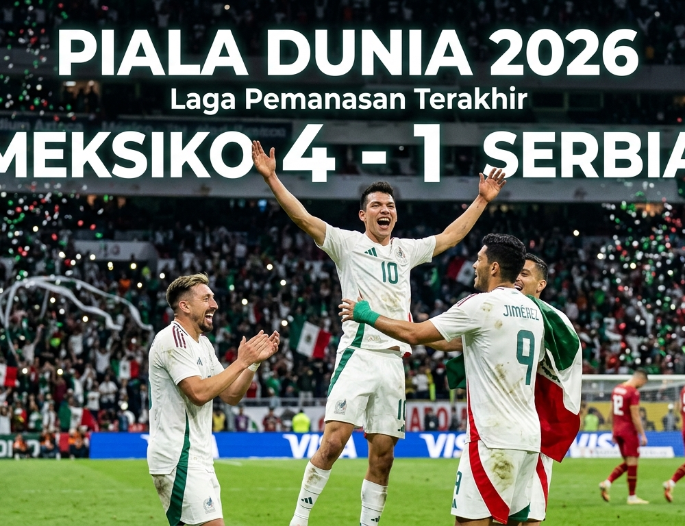 Timnas Meksiko Gebuk Serbia 4-1