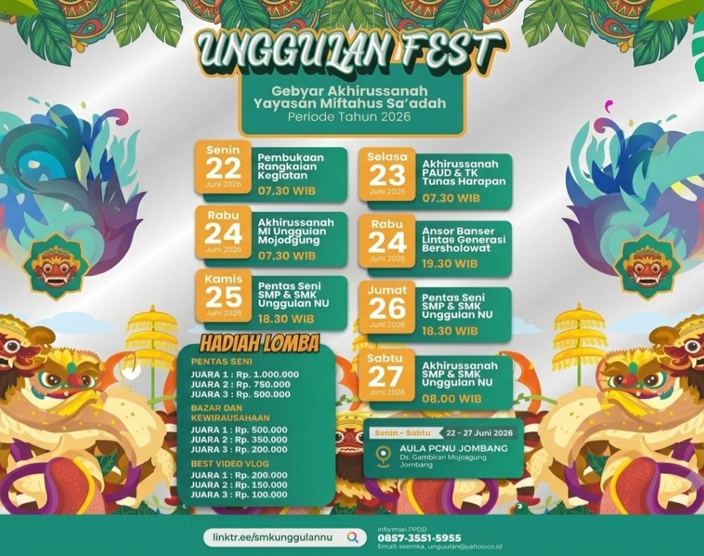 Sambut Kelulusan, Yayasan Miftahus Sa’adah Gelar ‘Unggulan Fest 2026’ di Jombang