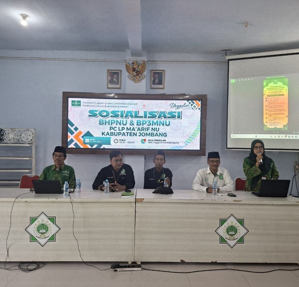 Sinergi Bangkitkan Lembaga Unggul, LP Ma’arif Jombang Gelar Sosialisasi BHPNU dan BP3MNU